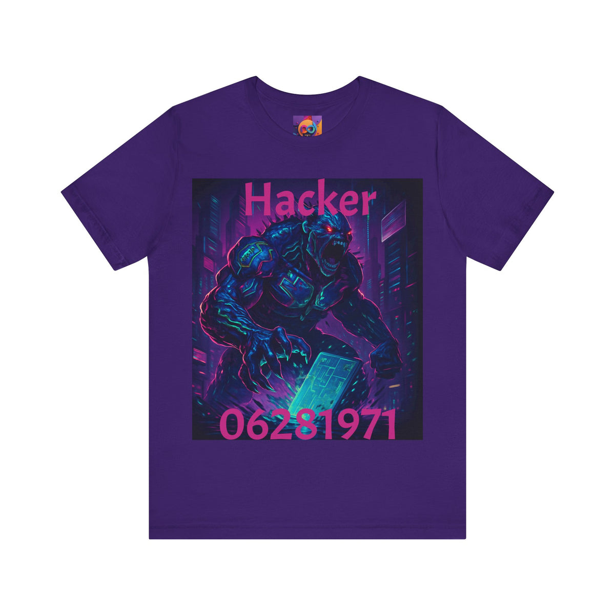 Monster Graphic Tee — '06/28/1971.' Dark Creature Illustration