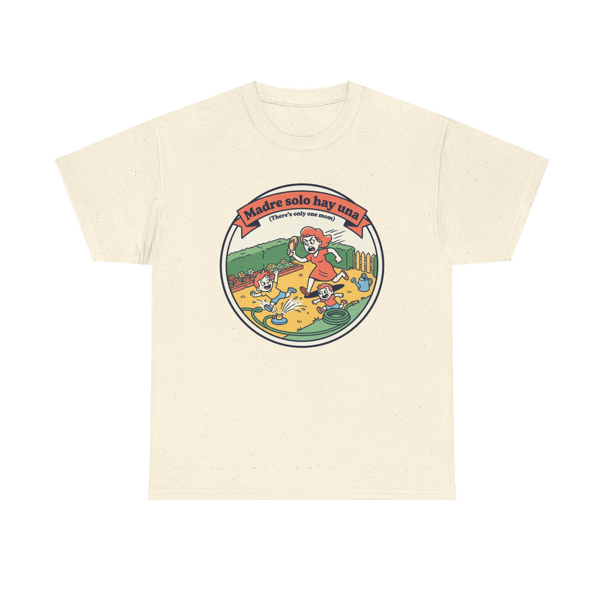 T-Shirt — "Madre solo hay una" Retro Family Cartoon Tee
