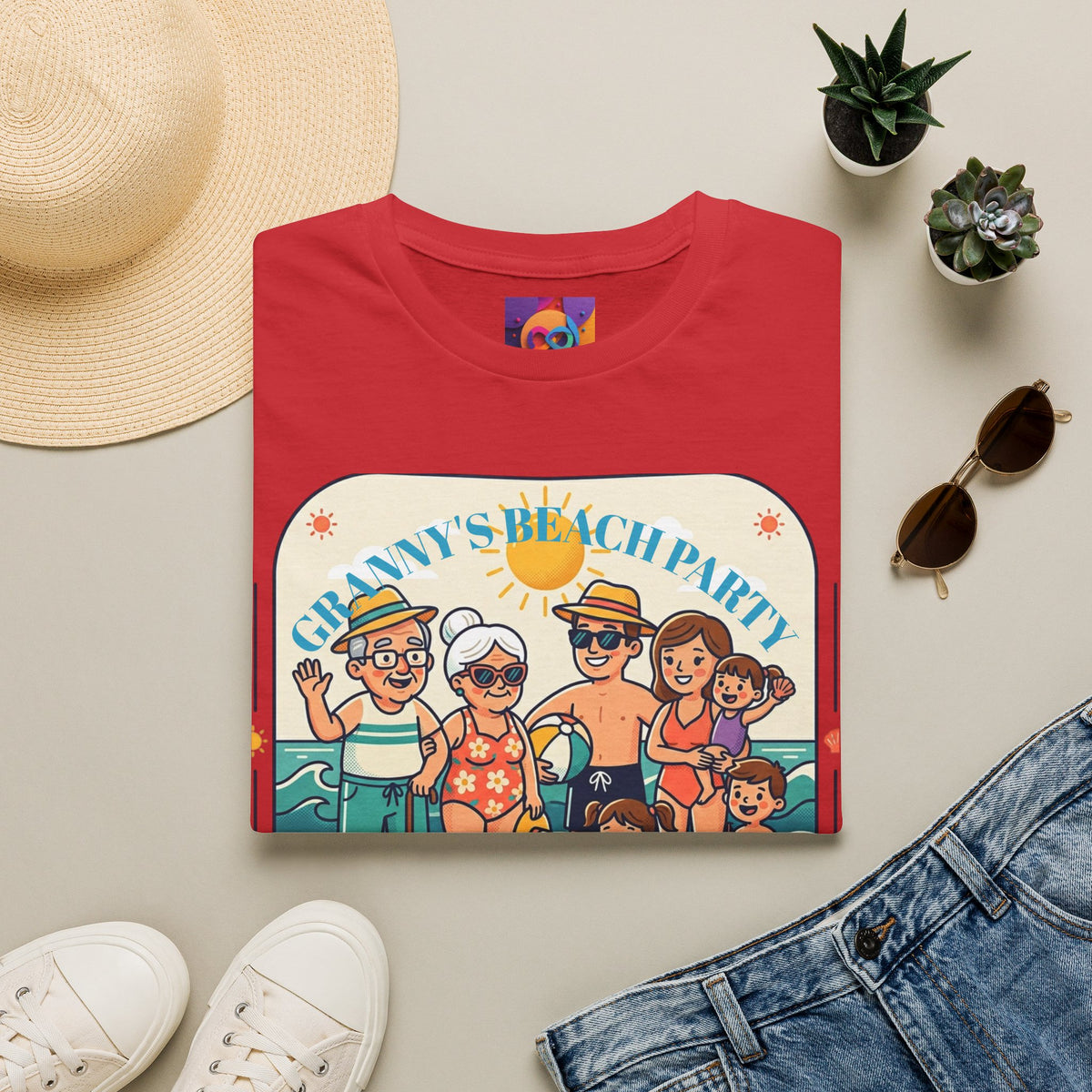 GRANNY’S Beach Party T-Shirt | Family Beach Cartoon Design