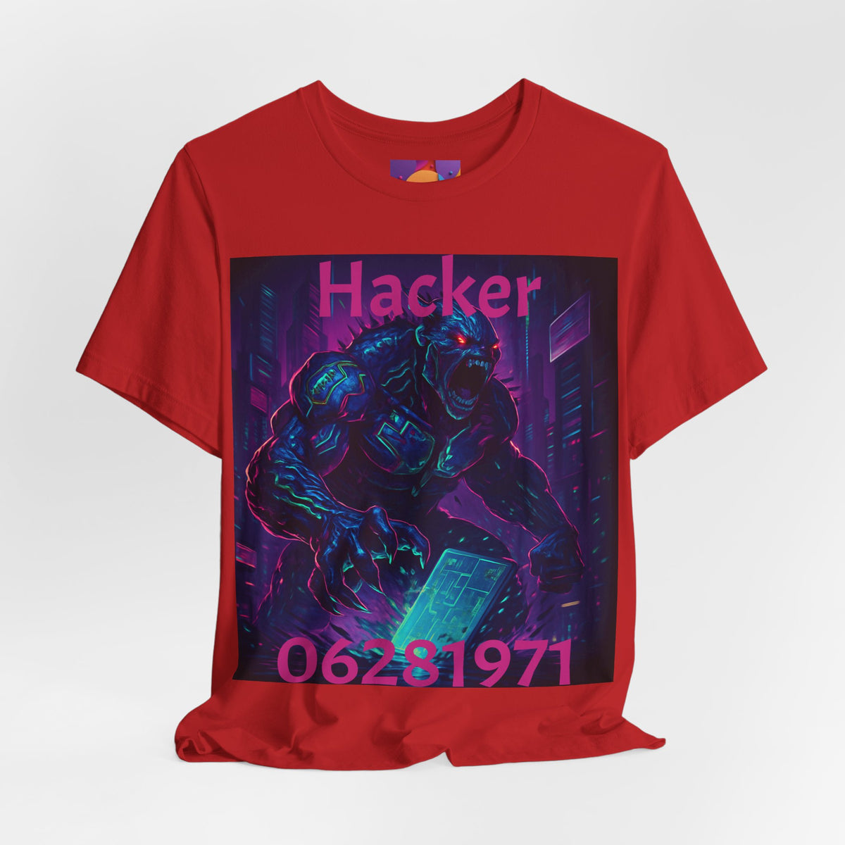 Monster Graphic Tee — '06/28/1971.' Dark Creature Illustration