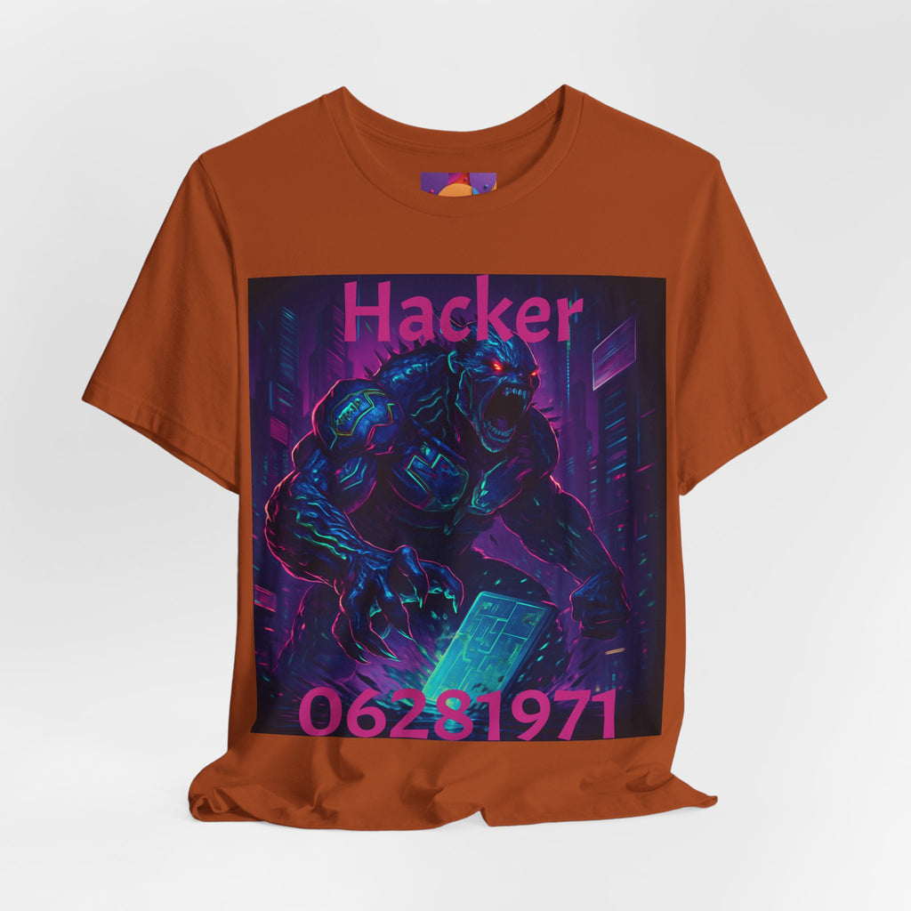 Monster Graphic Tee — '06/28/1971.' Dark Creature Illustration