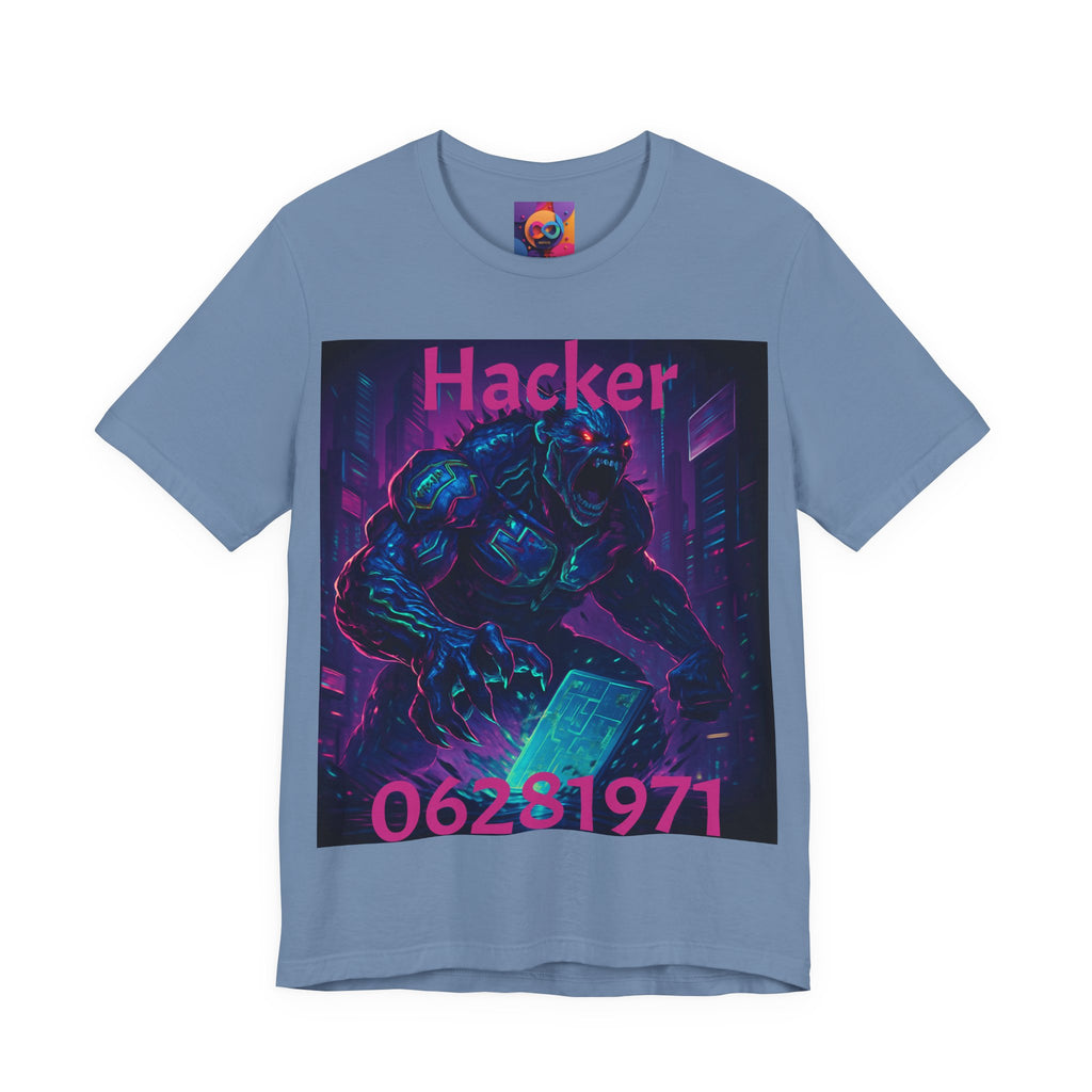 Monster Graphic Tee — '06/28/1971.' Dark Creature Illustration