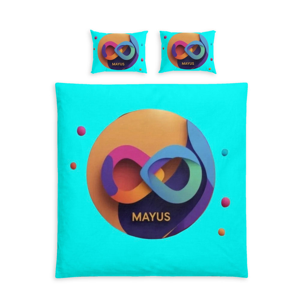 MAYUS Modern Infinity Cotton Bed Set – Turquoise