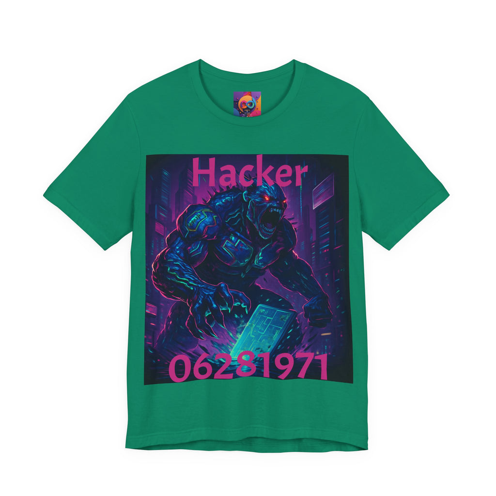 Monster Graphic Tee — '06/28/1971.' Dark Creature Illustration