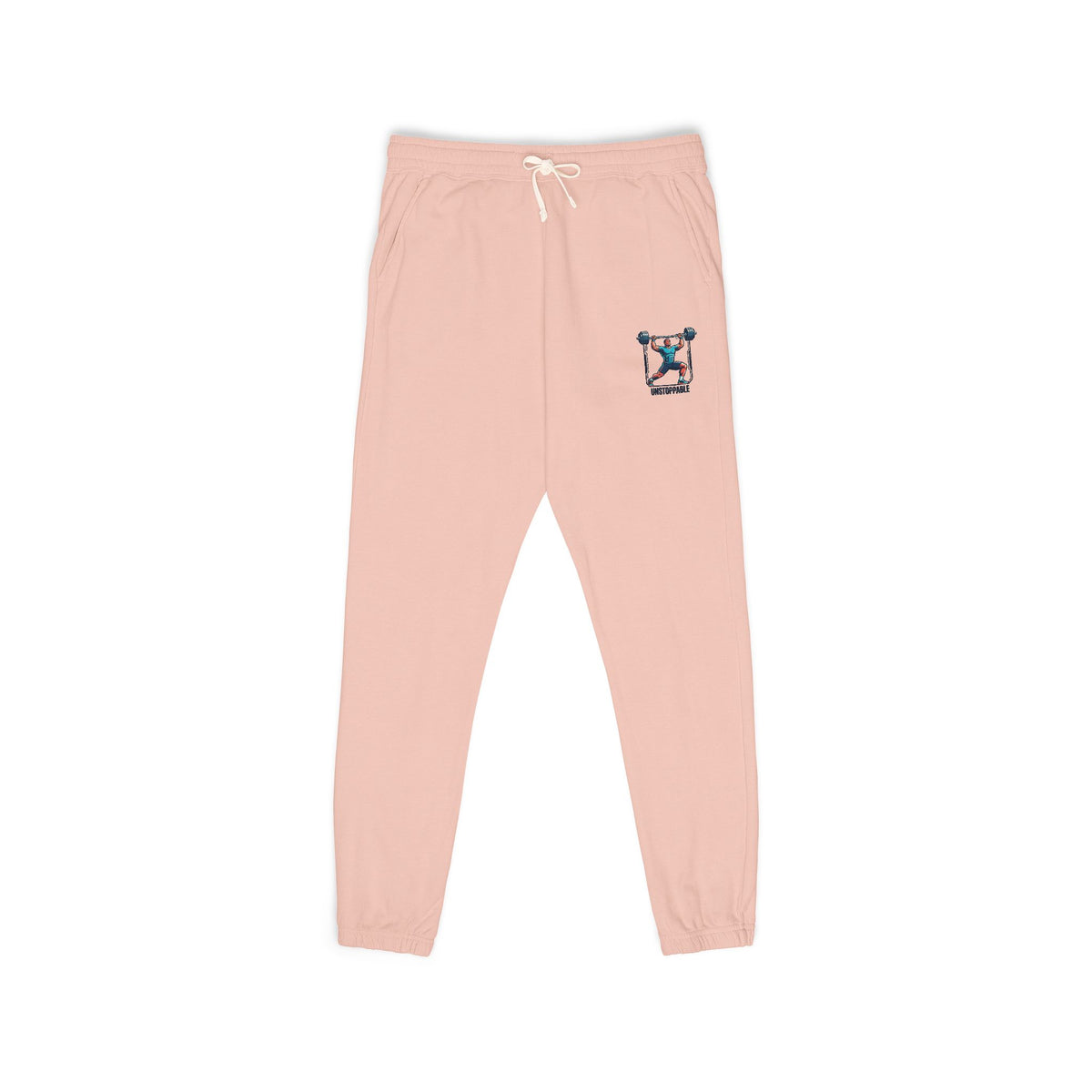 UNSTOPPABLE Embroidered Pocket Cat Sweatpants — Cozy Garment-Dyed Fleece Joggers
