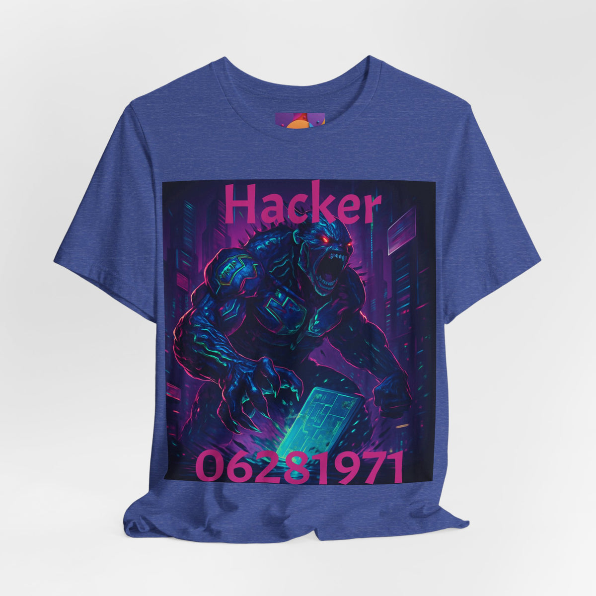 Monster Graphic Tee — '06/28/1971.' Dark Creature Illustration