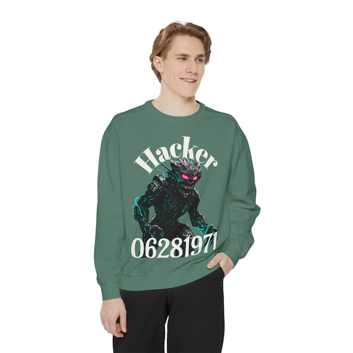 HALLOWEEN Hacker Monster Graphic sweatshirt.