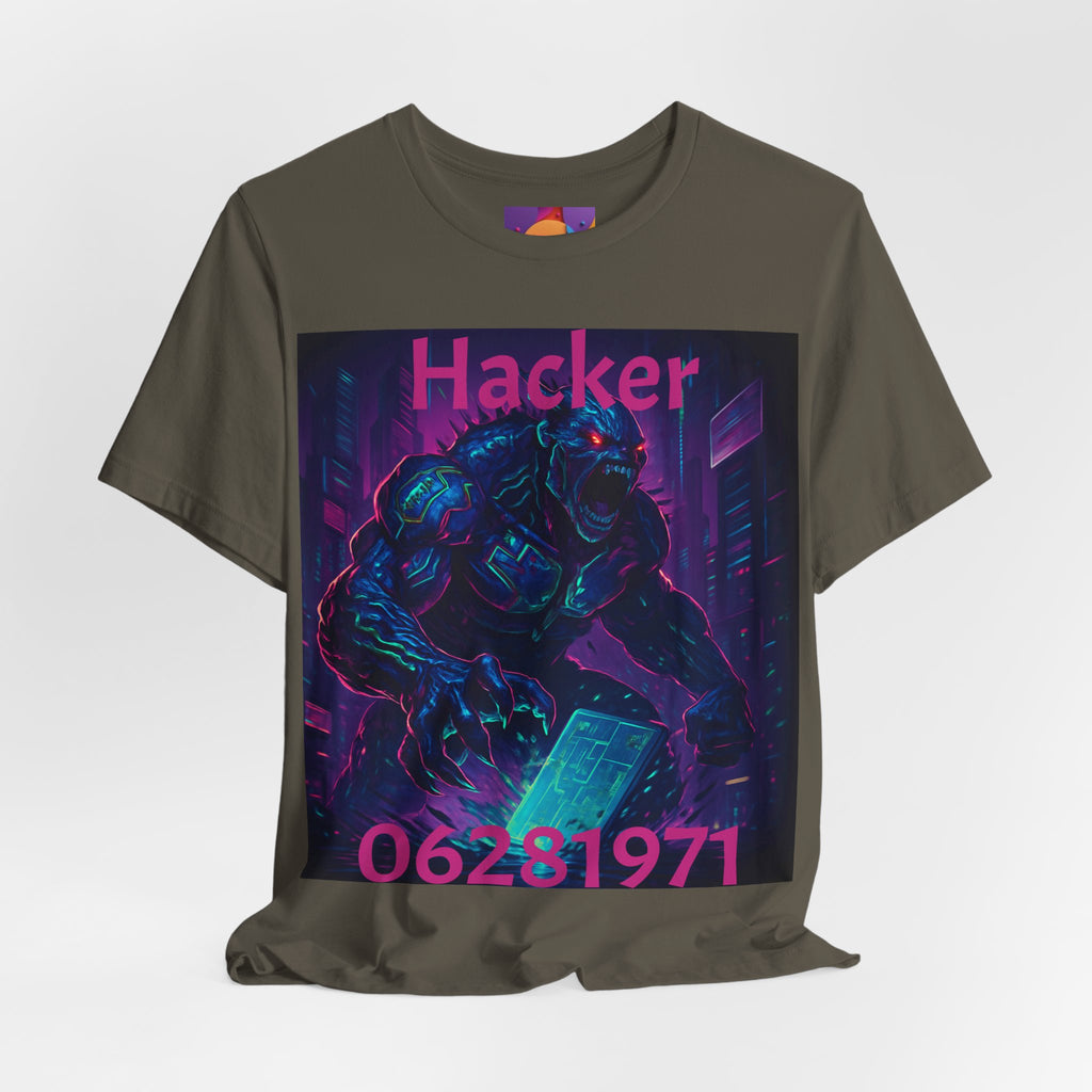 Monster Graphic Tee — '06/28/1971.' Dark Creature Illustration