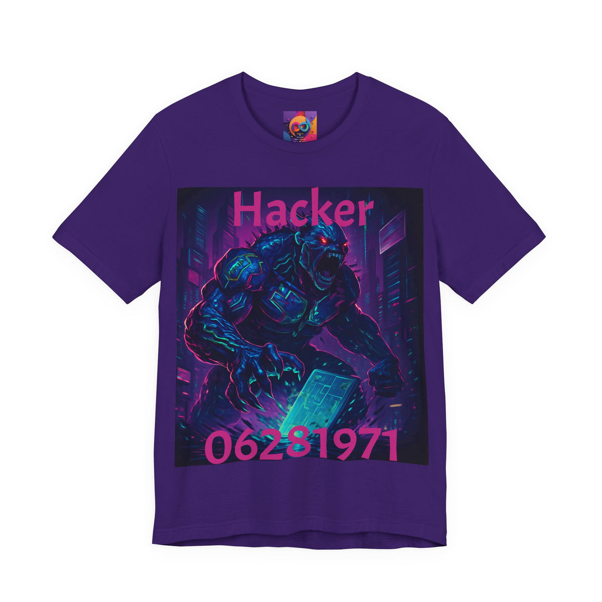 Monster Graphic Tee — '06/28/1971.' Dark Creature Illustration