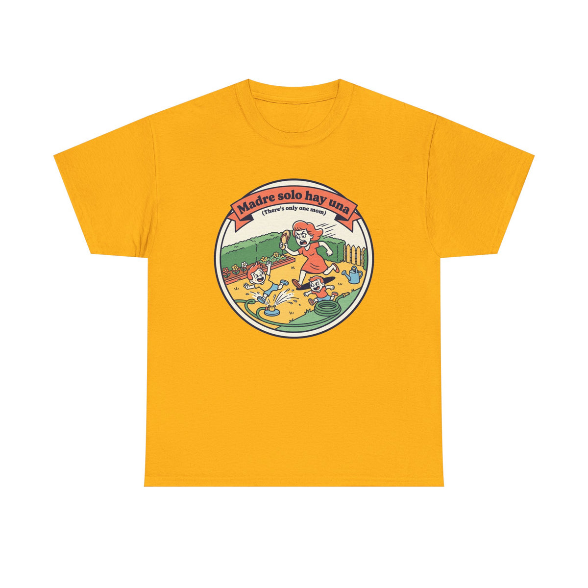 T-Shirt — "Madre solo hay una" Retro Family Cartoon Tee