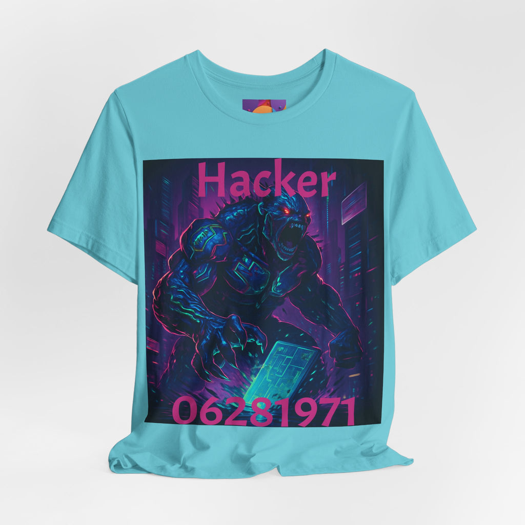 Monster Graphic Tee — '06/28/1971.' Dark Creature Illustration