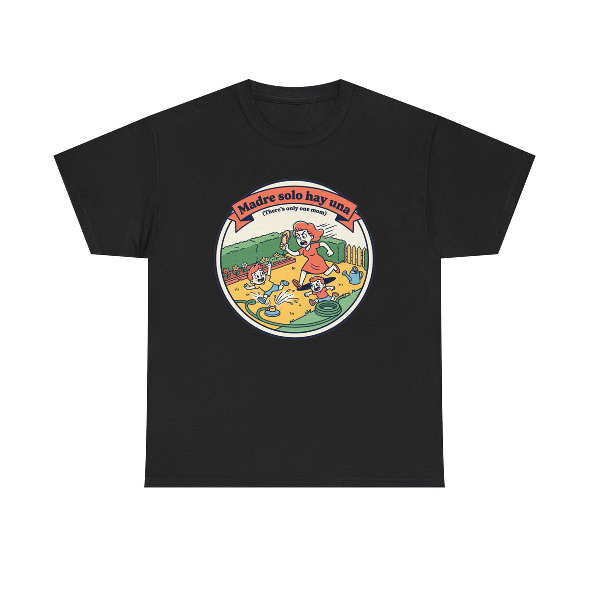 T-Shirt — "Madre solo hay una" Retro Family Cartoon Tee