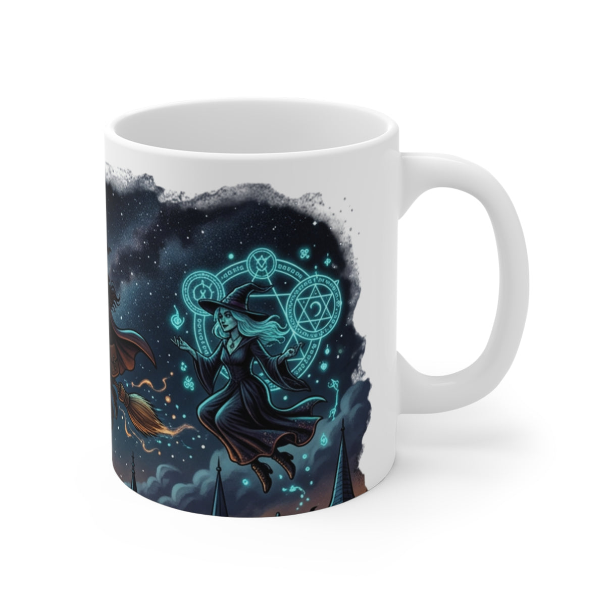 HALLOWEEN Witch Night Sky Mug — Magical Halloween 11oz Coffee Cup