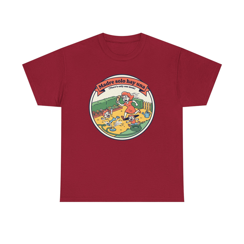 T-Shirt — "Madre solo hay una" Retro Family Cartoon Tee