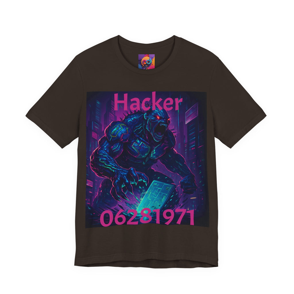Monster Graphic Tee — '06/28/1971.' Dark Creature Illustration