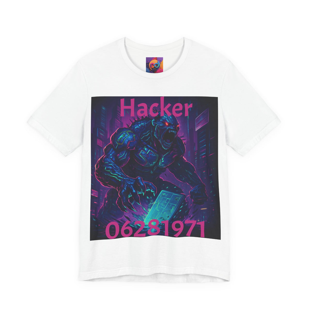 Monster Graphic Tee — '06/28/1971.' Dark Creature Illustration