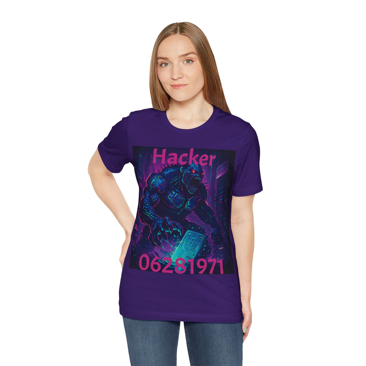 Monster Graphic Tee — '06/28/1971.' Dark Creature Illustration