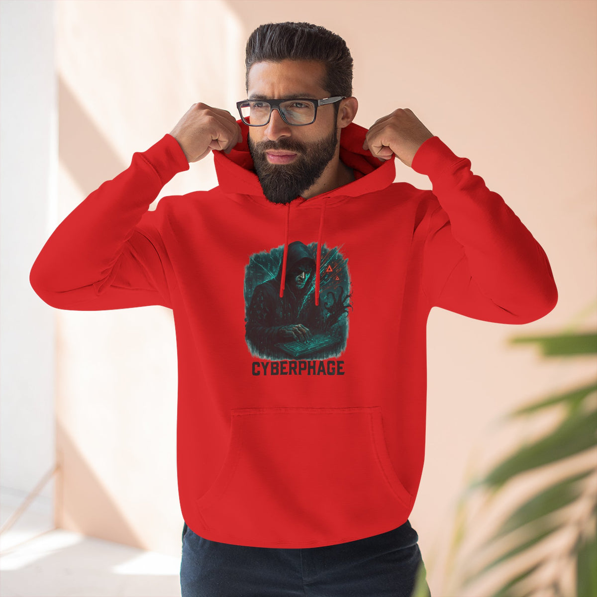 HALLOWEEN Cyberphage Graphic Hoodie | Cozy Fleece Sweatshirt.