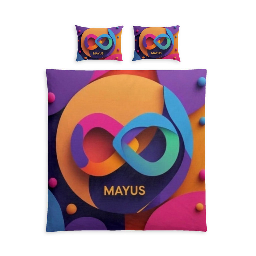 MAYUS Infinity Graphic Duvet Cover Set — Colorful Modern Cotton Bed Set