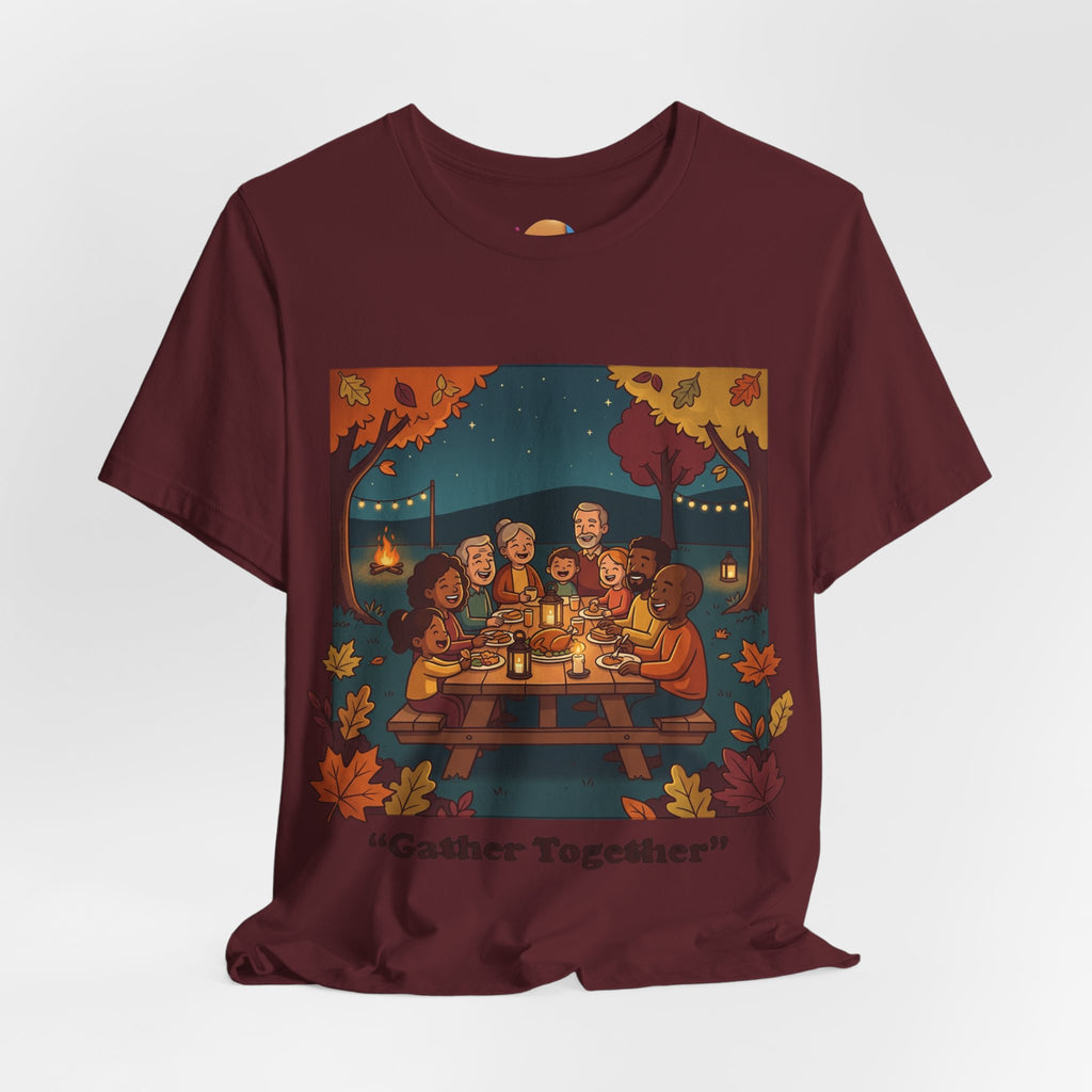 Gather Together T‑Shirt — Cozy Autumn Family Dinner Tee