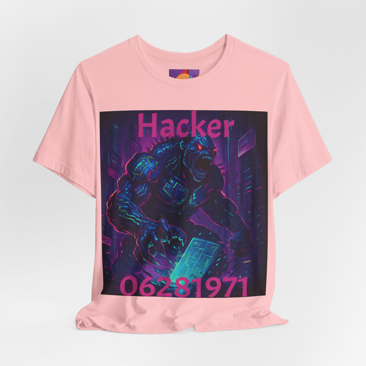Monster Graphic Tee — '06/28/1971.' Dark Creature Illustration