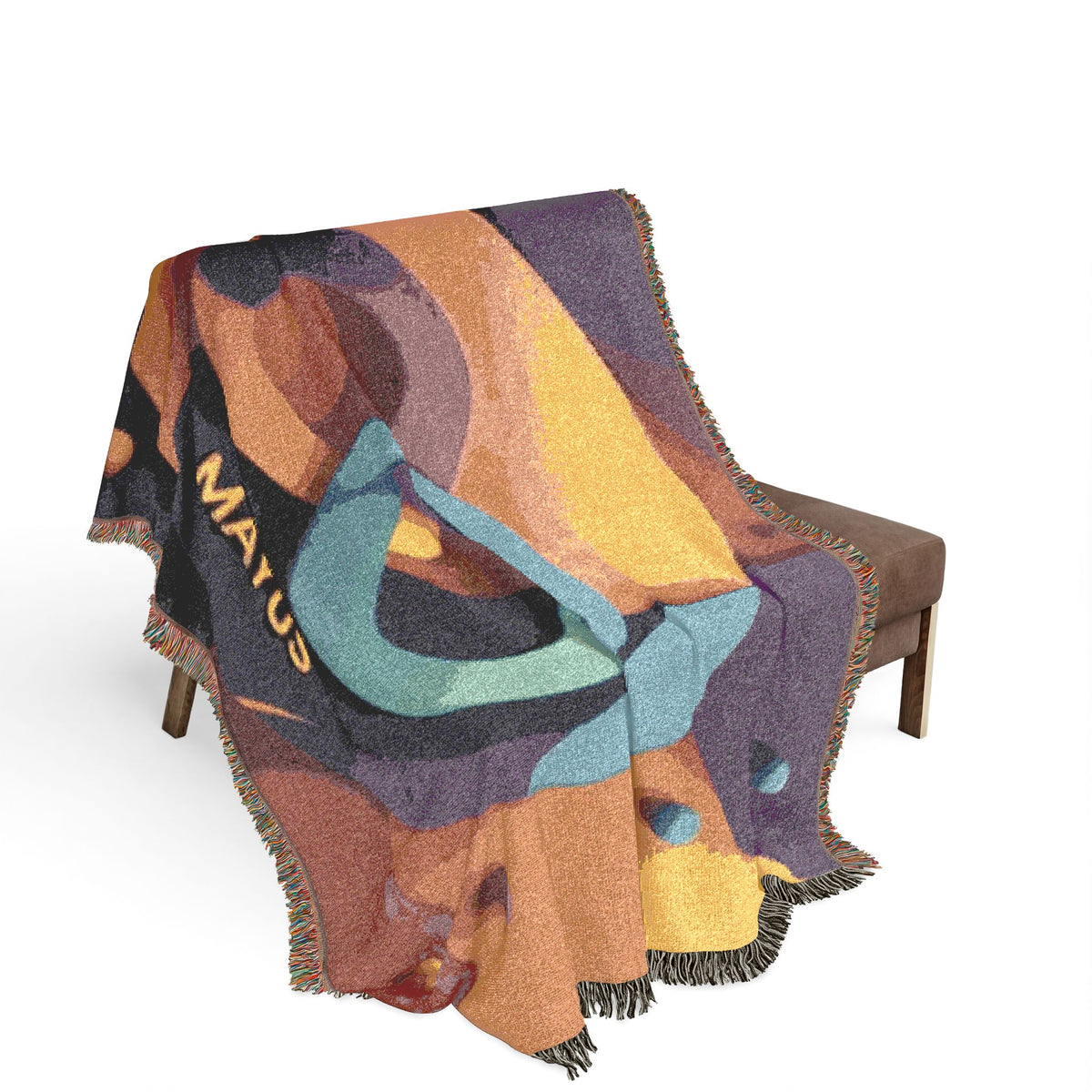 MAYUS Abstract Infinity Woven Blanket — Mayus Geometric Art Throw