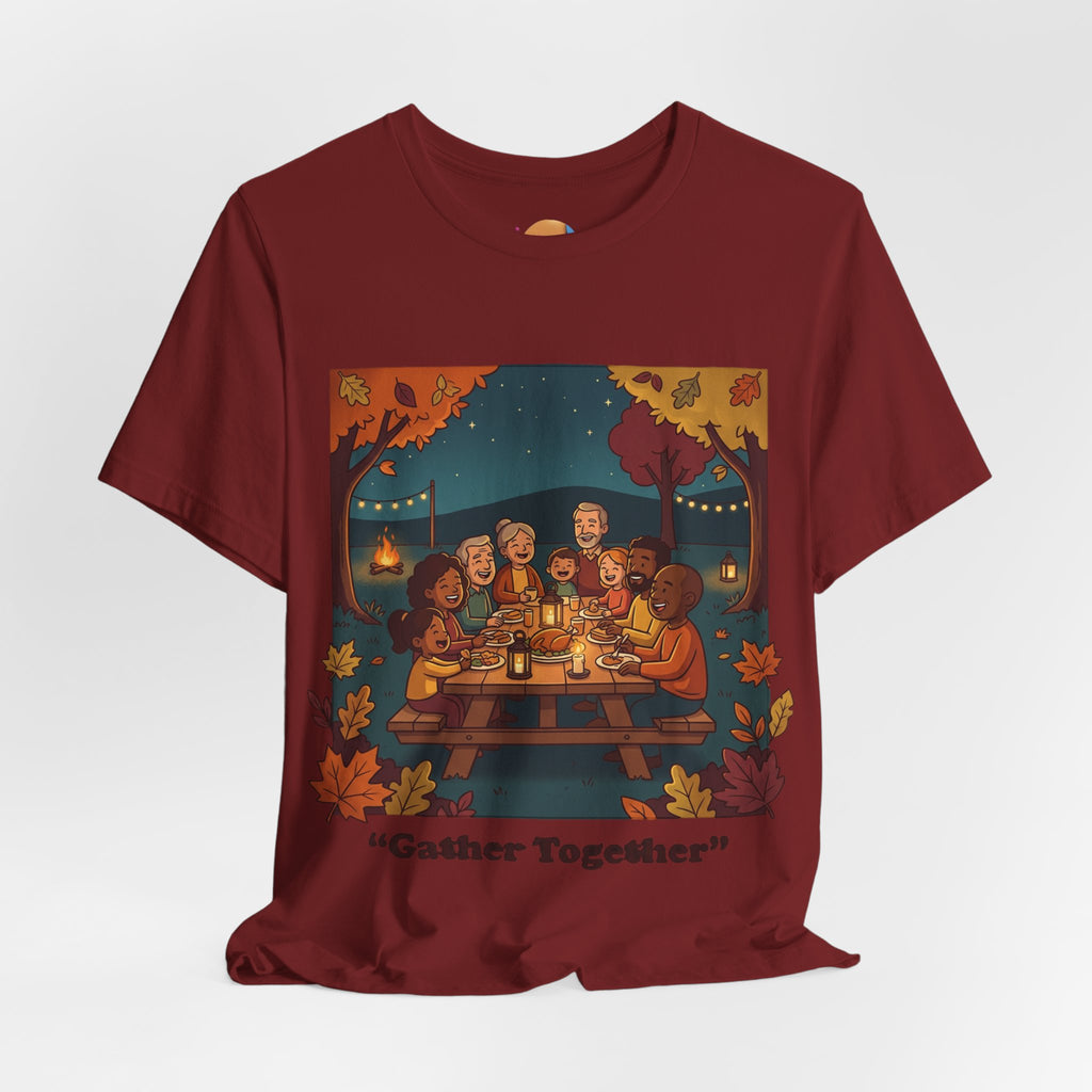 Gather Together T‑Shirt — Cozy Autumn Family Dinner Tee