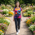 MAYUS Women's Athletic Jersey — Colorful Infinity Logo 'All-Over Print
