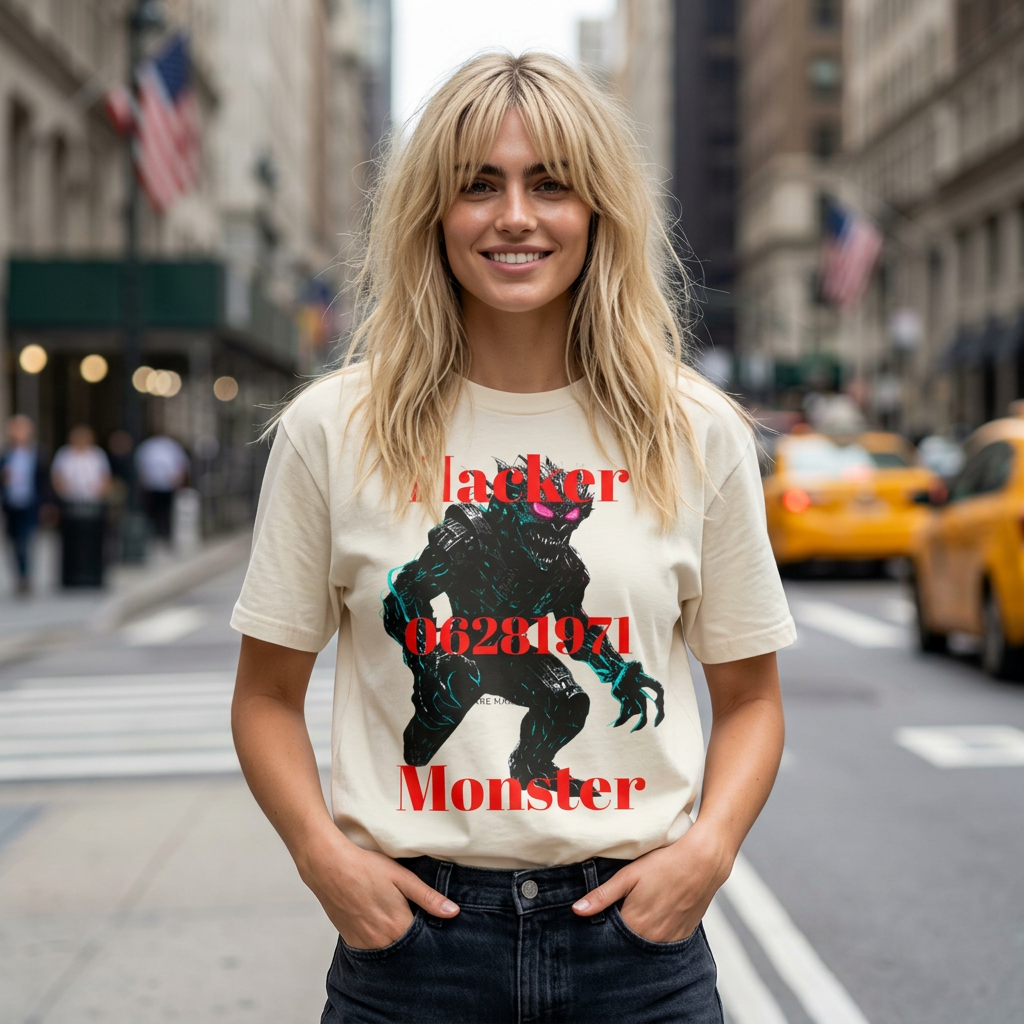 HALLOWEEN Hacker Monster Graphic T‑Shirt