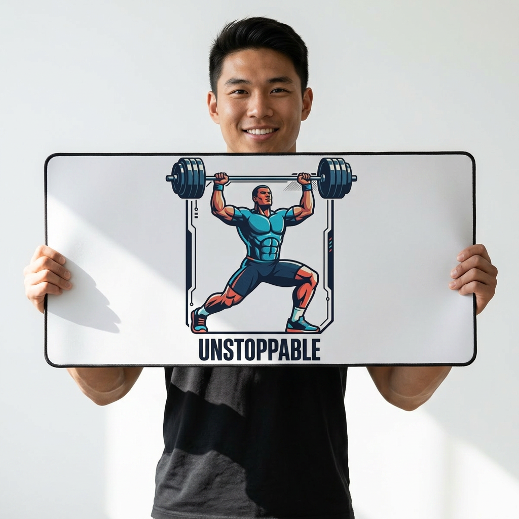 UNSTOPPABLE Weightlifter Desk Mat — Motivational Gym