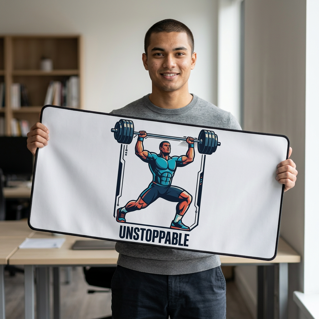 UNSTOPPABLE Weightlifter Desk Mat — Motivational Gym