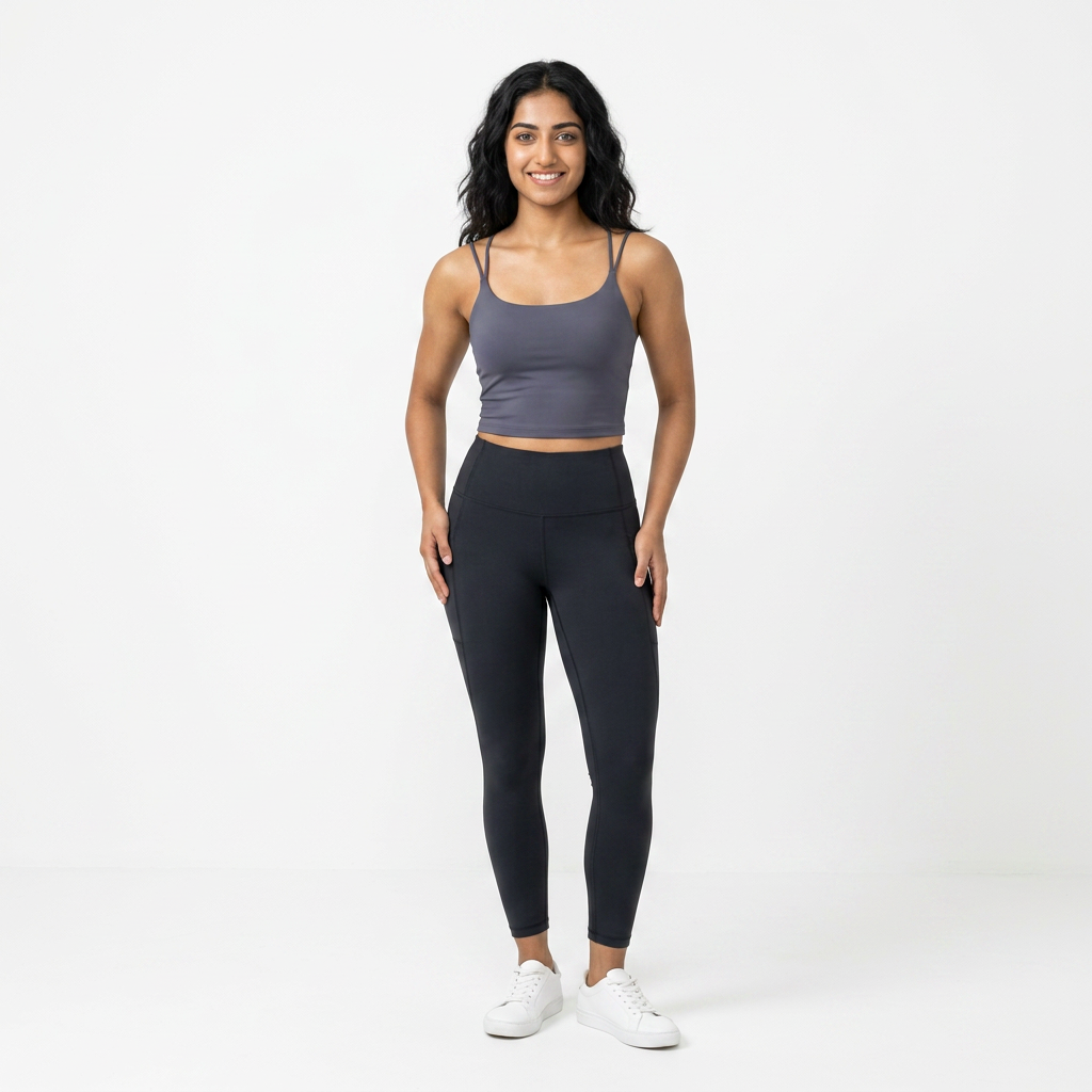 MAYUS LUXES Strappy Crop Bra — Seamless Everyday Support