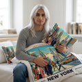 New York City Bedding Set — 'September in New York' Cotton Duvet Cover