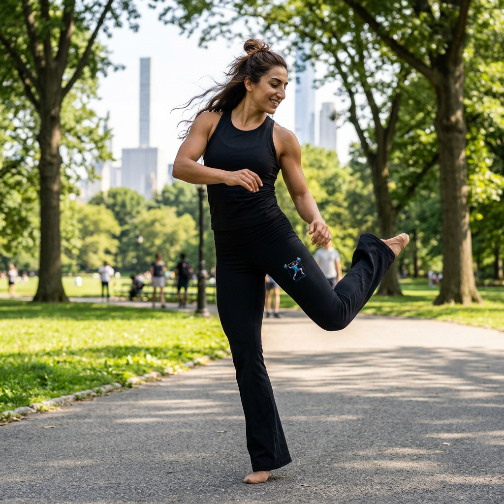 UNSTOPPABLE Fitness Pants — Women's NRG Weightlifting Leggings with Small Dumbbell Graphic