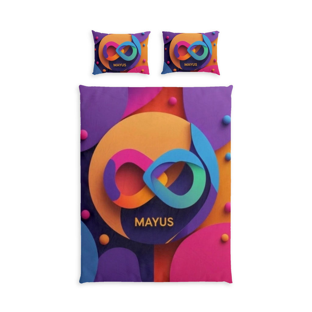 MAYUS Infinity Graphic Duvet Cover Set — Colorful Modern Cotton Bed Set