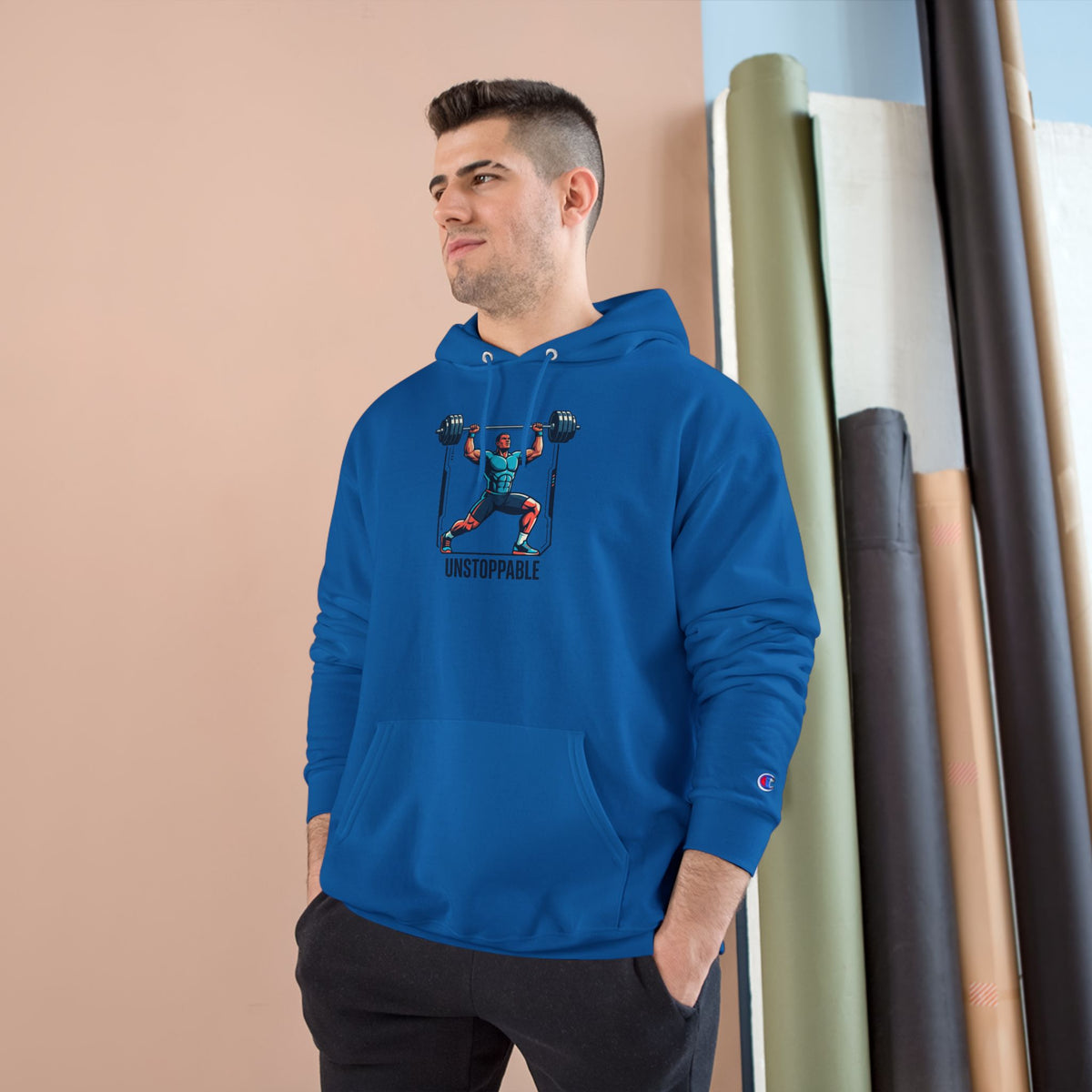 UNSTOPPABLE Weightlifter Hoodie — Champion Athletic Motivational Pullover