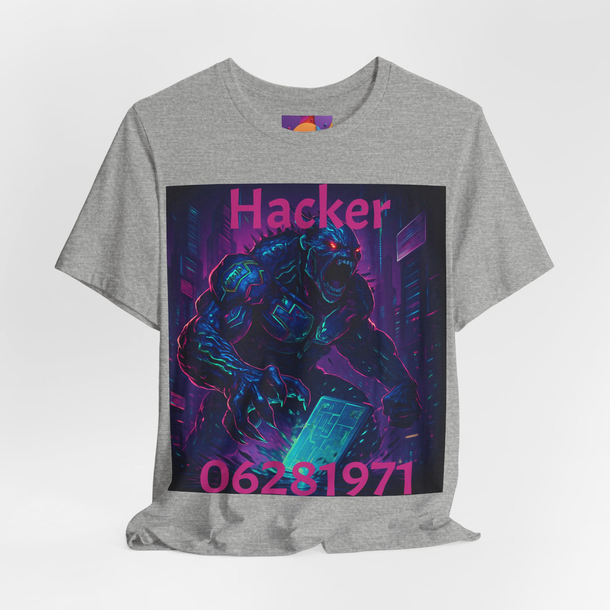 Monster Graphic Tee — '06/28/1971.' Dark Creature Illustration
