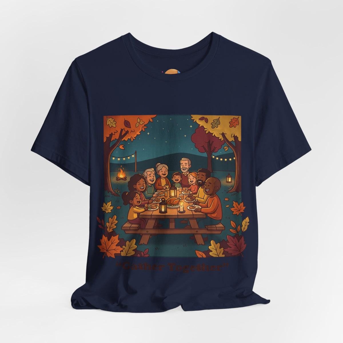 Gather Together T‑Shirt — Cozy Autumn Family Dinner Tee