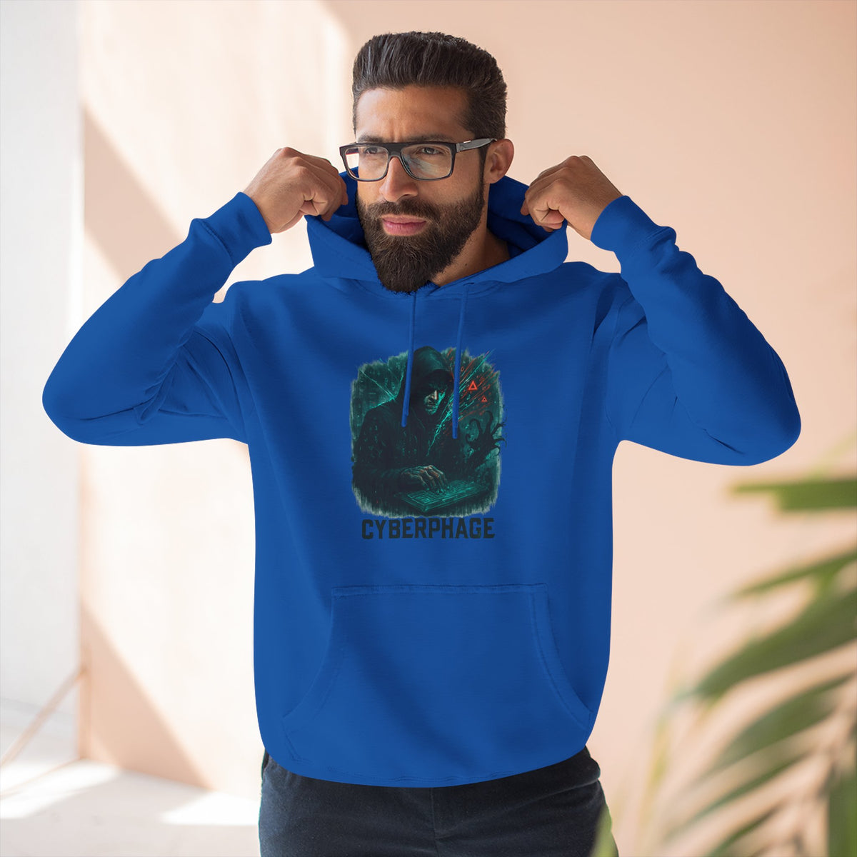 HALLOWEEN Cyberphage Graphic Hoodie | Cozy Fleece Sweatshirt.