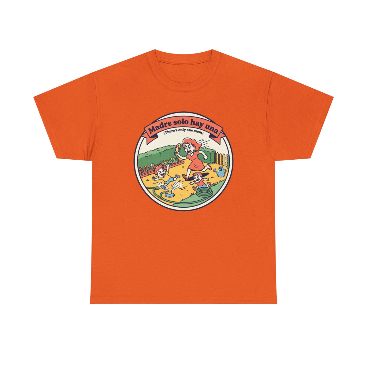 T-Shirt — "Madre solo hay una" Retro Family Cartoon Tee