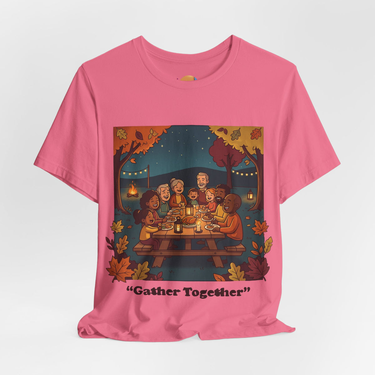 Gather Together T‑Shirt — Cozy Autumn Family Dinner Tee