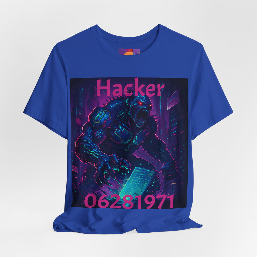 Monster Graphic Tee — '06/28/1971.' Dark Creature Illustration