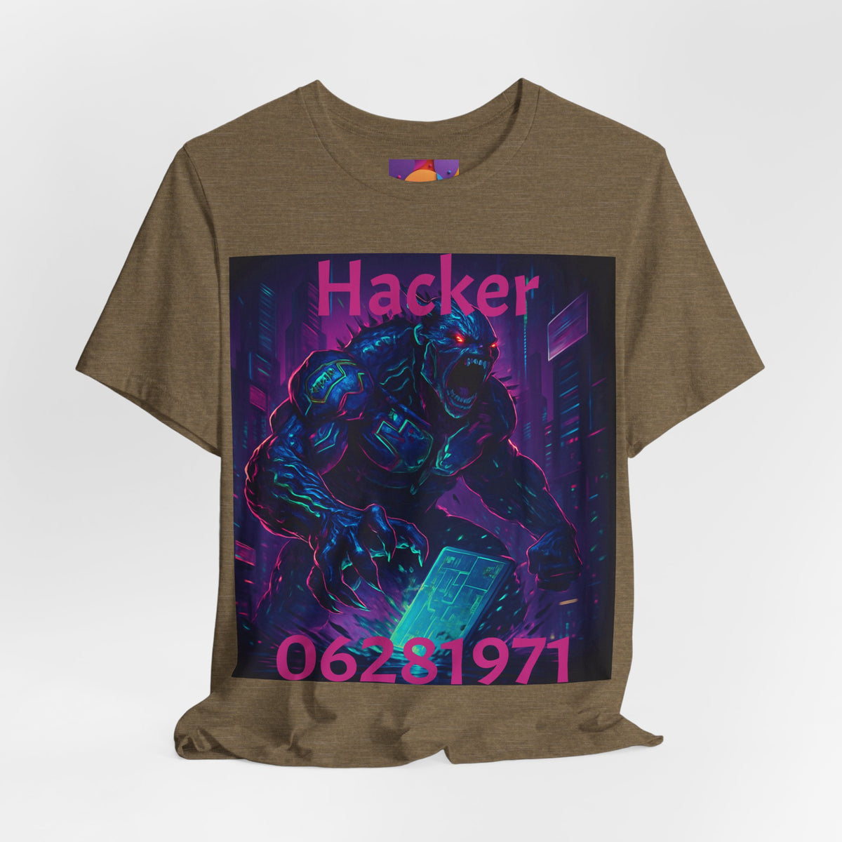 Monster Graphic Tee — '06/28/1971.' Dark Creature Illustration