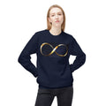 Infinity Symbol Crewneck Sweatshirt — Gold Galaxy Infinite Loop Design