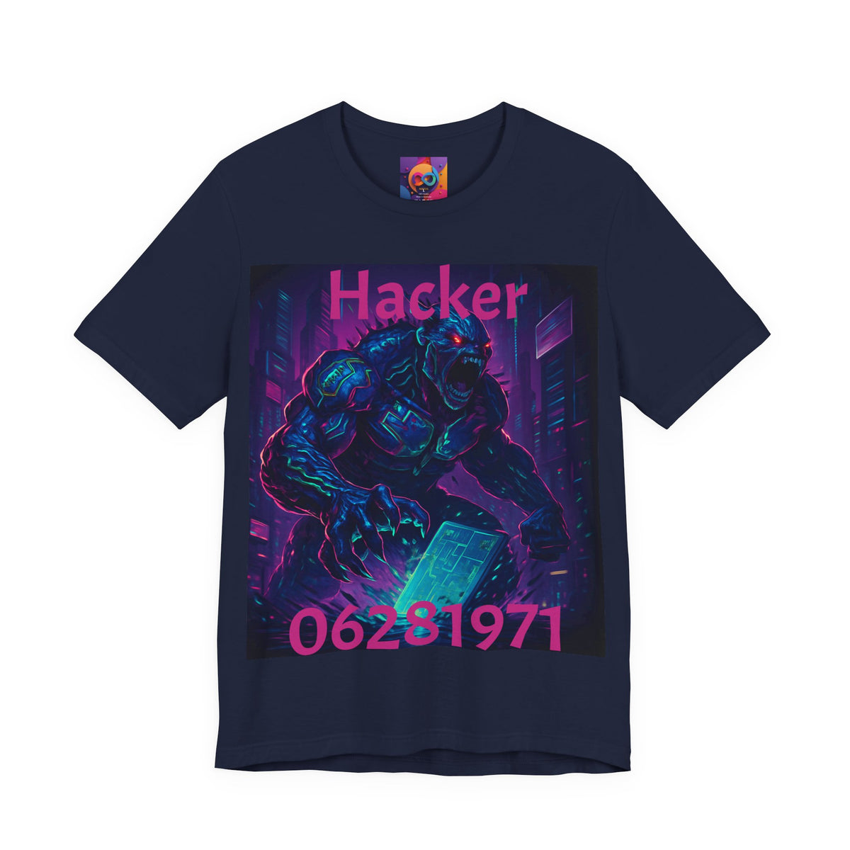 Monster Graphic Tee — '06/28/1971.' Dark Creature Illustration