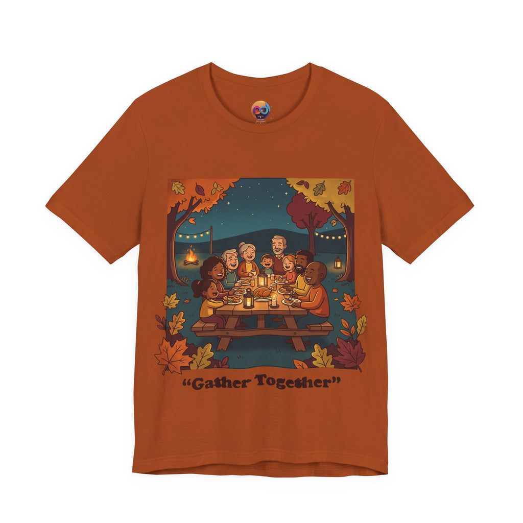 Gather Together T‑Shirt — Cozy Autumn Family Dinner Tee