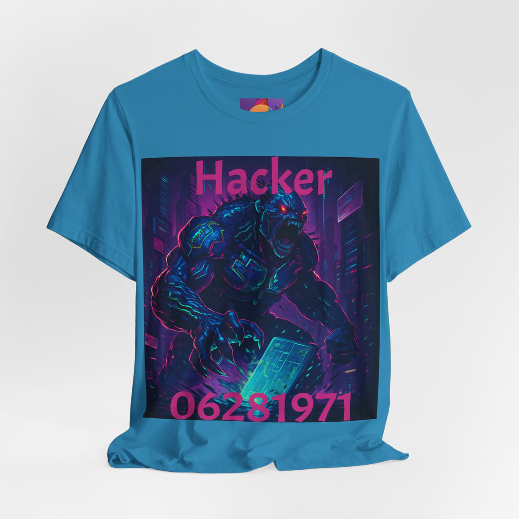Monster Graphic Tee — '06/28/1971.' Dark Creature Illustration