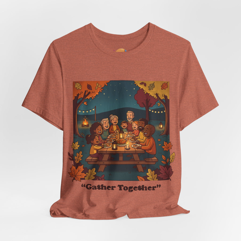 Gather Together T‑Shirt — Cozy Autumn Family Dinner Tee