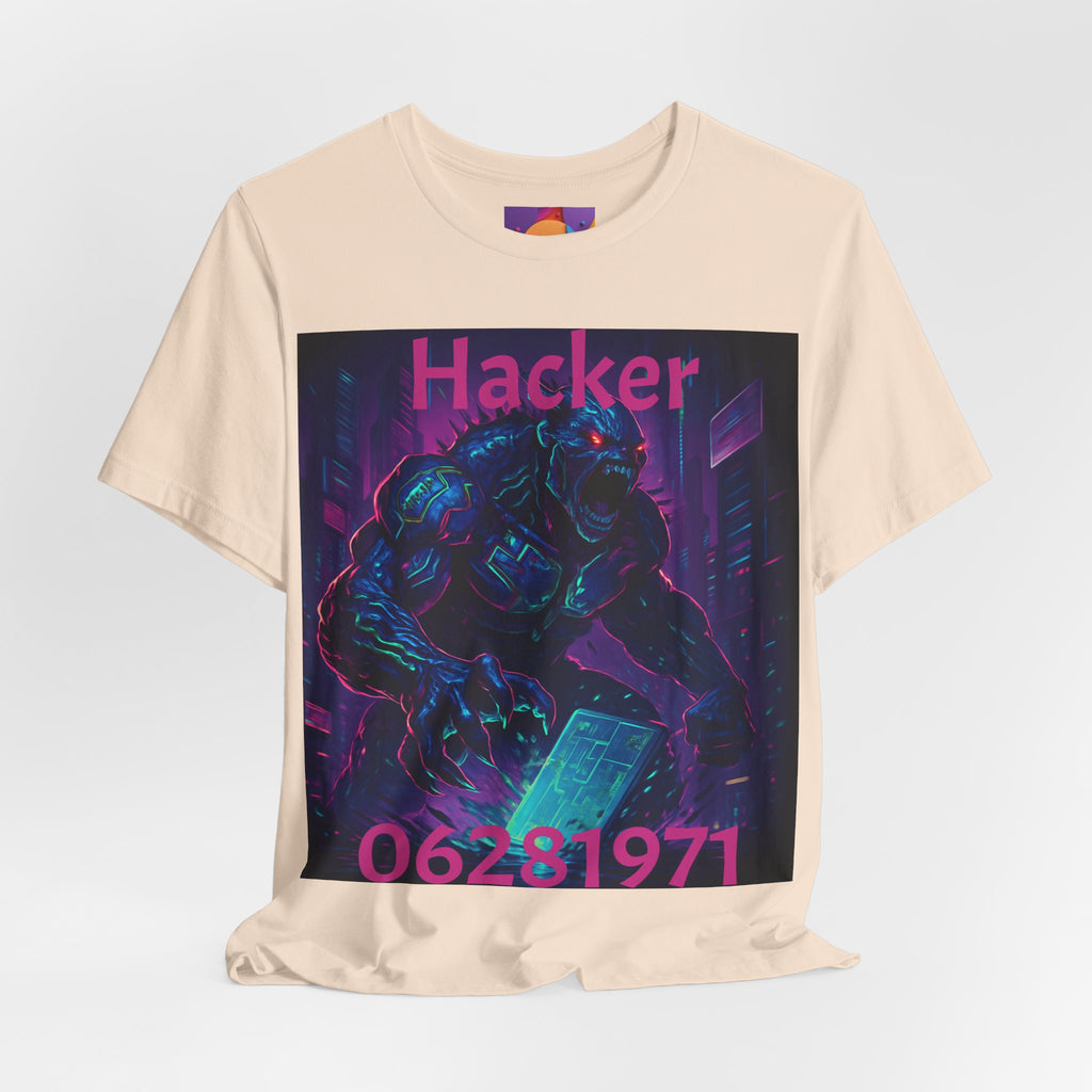 Monster Graphic Tee — '06/28/1971.' Dark Creature Illustration