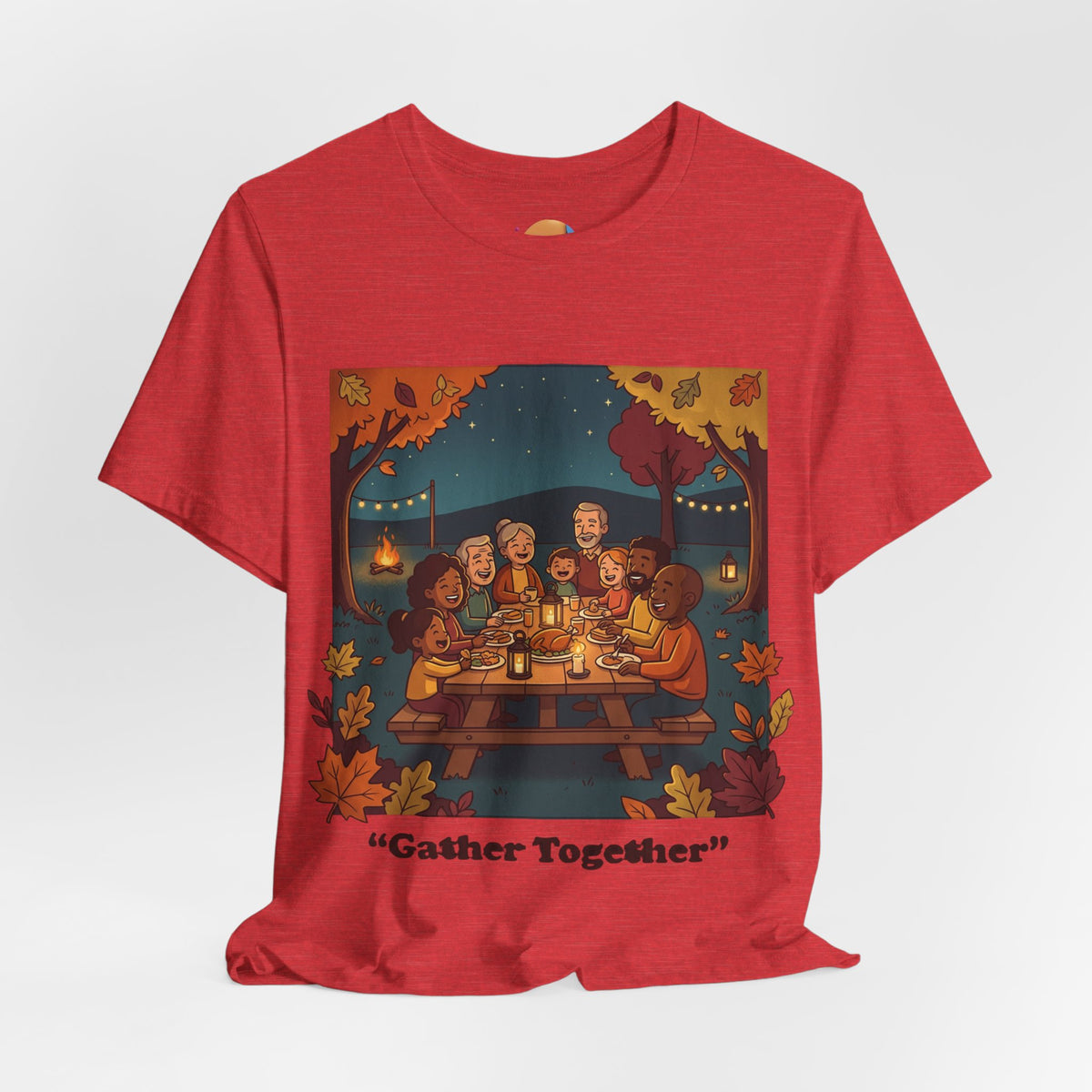 Gather Together T‑Shirt — Cozy Autumn Family Dinner Tee